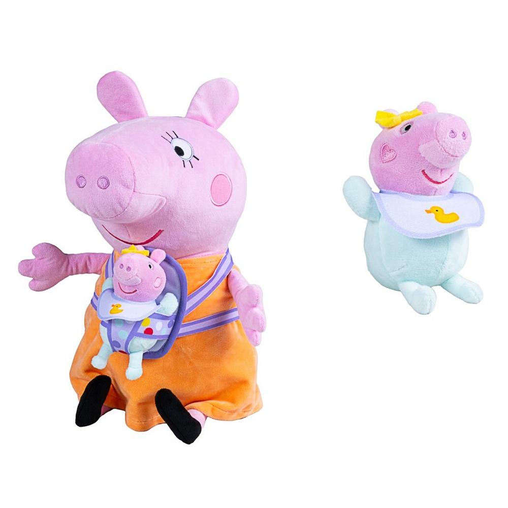 Simba, Peppa Pig Plüsch, Mama Wutz mit Evie, ca 33 cm