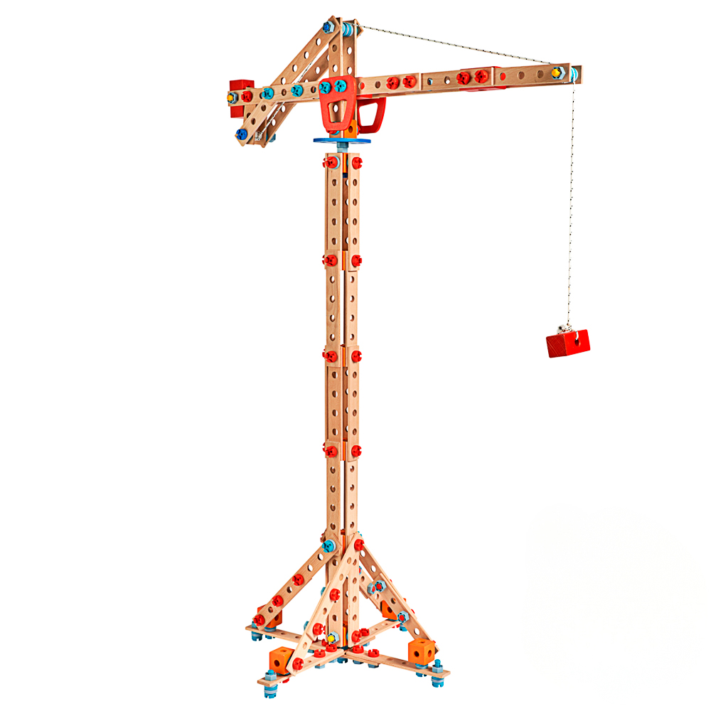 Eichhorn, Holzbaukasten - 200-teiliges Set mit Holzbausteinen und Vorlagen