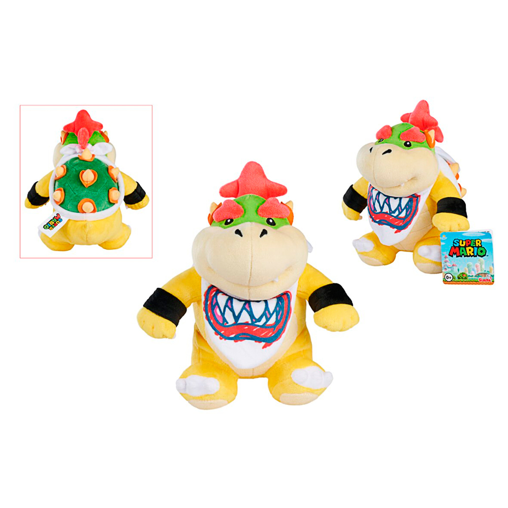 Plüsch, Bowser, Gelb, stacheliger-grüner-schild, Halstuch/Bandana