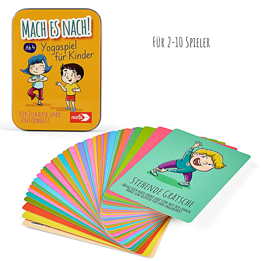 Kinderspiele, Gedächtnisspiele, Kartenserie, Farbkarten, Yoga-Spielkarten