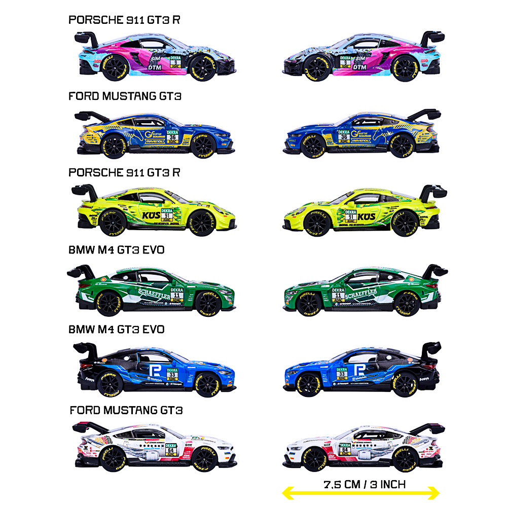 Majorette, Motorsport DTM Deluxe Cars, Ford Mustang GT3 (blau)