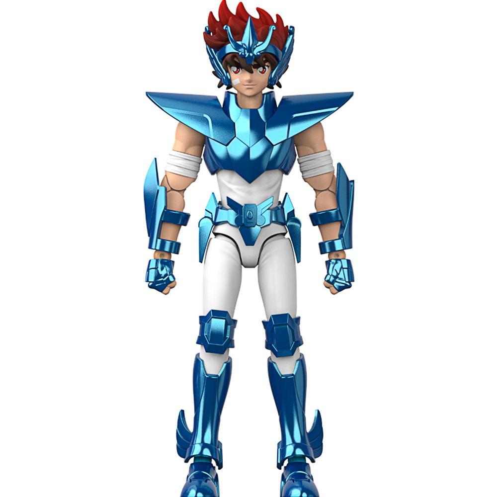 Actionfigur, blaue Rüstung, bewegliche Figur, Anime-Figur, Kunststoff