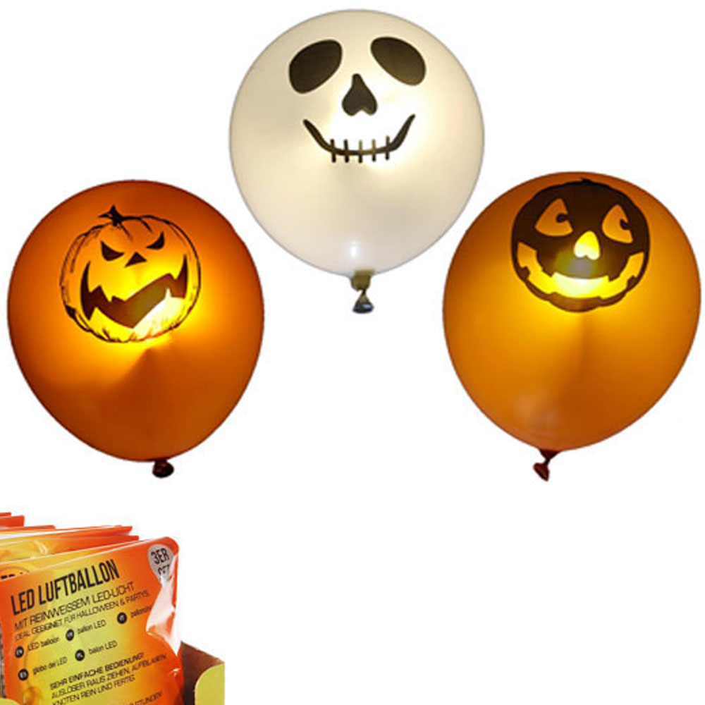 029758 LED-Luftballons "Halloween", 3er Set