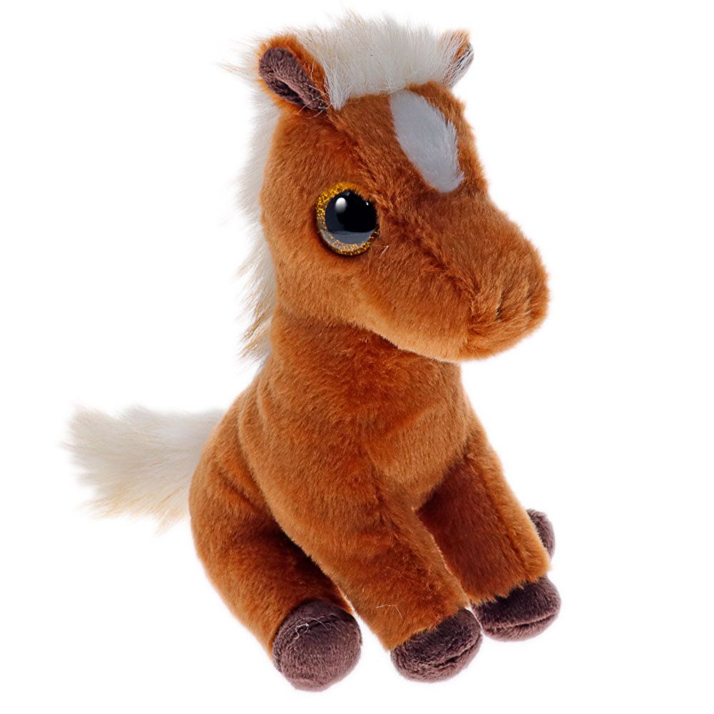 Pony, Plüschfigur, Stofftier, Samtig, brauner