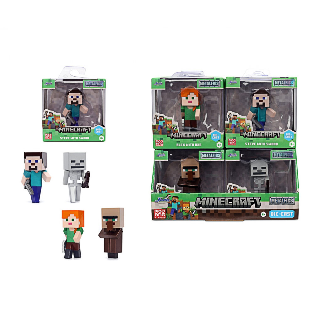 Jada, Minecraft Figures 2,5", Welle 4, 4fach sortiert
