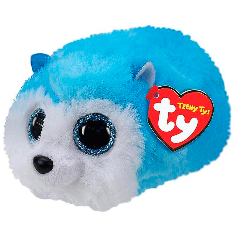 Plüschtier, Haustier Spielzeug, Blau, Herzanhänger, Glitzeraugen