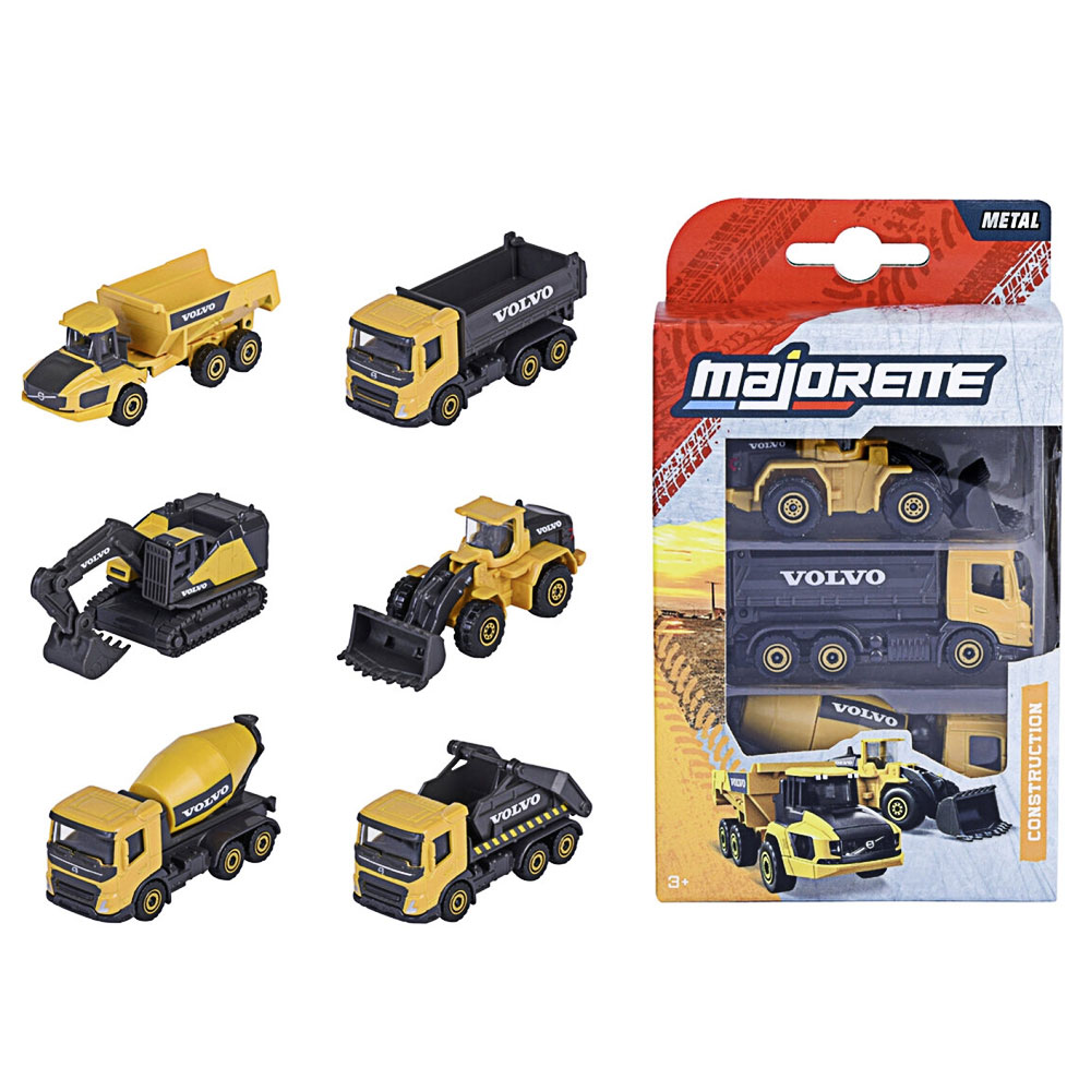 Majorette, Volvo Construction 3er Set,  2fach sortiert Majorette, Volvo Construction 3er Set,  2fach sortiert