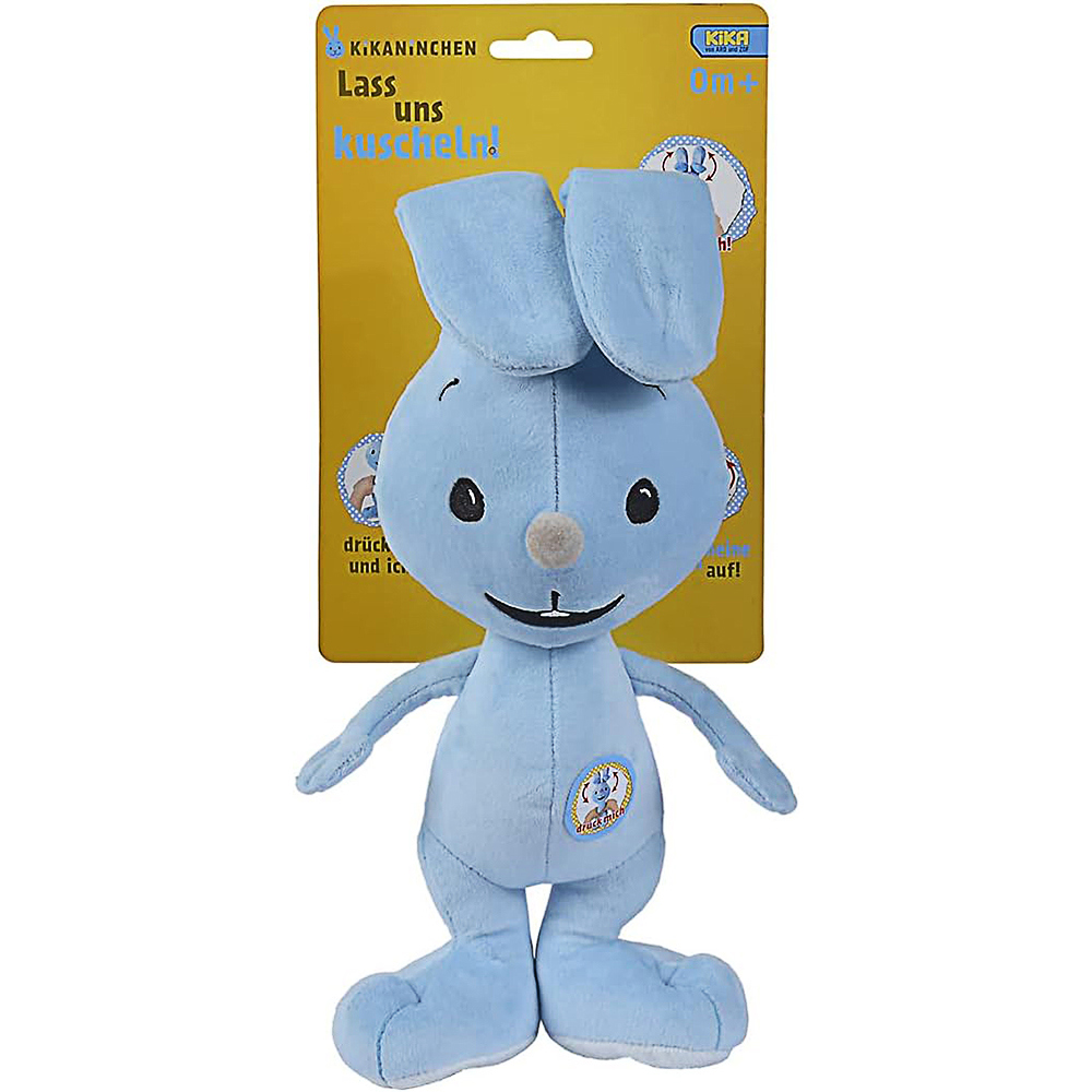 Plüschfigur, Kuscheltier, Hase, blaue Farbe, Größe 0m+