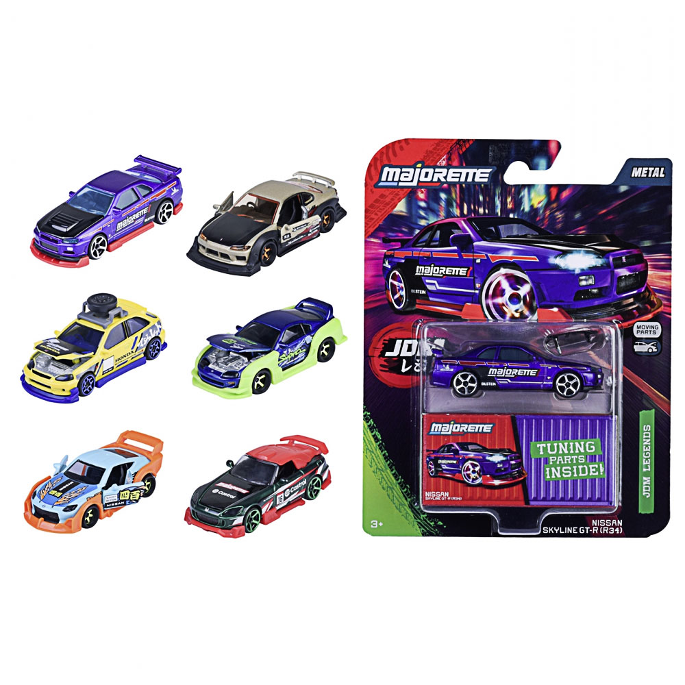Majorette , JDM Legends Deluxe Cars,  6fach sortiert