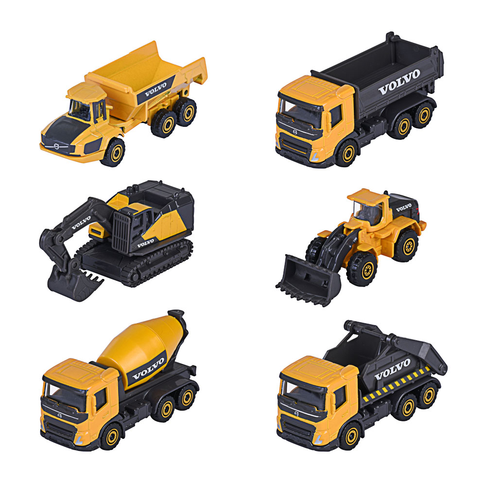 Majorette, Volvo Construction Premium,  6fach sortiert