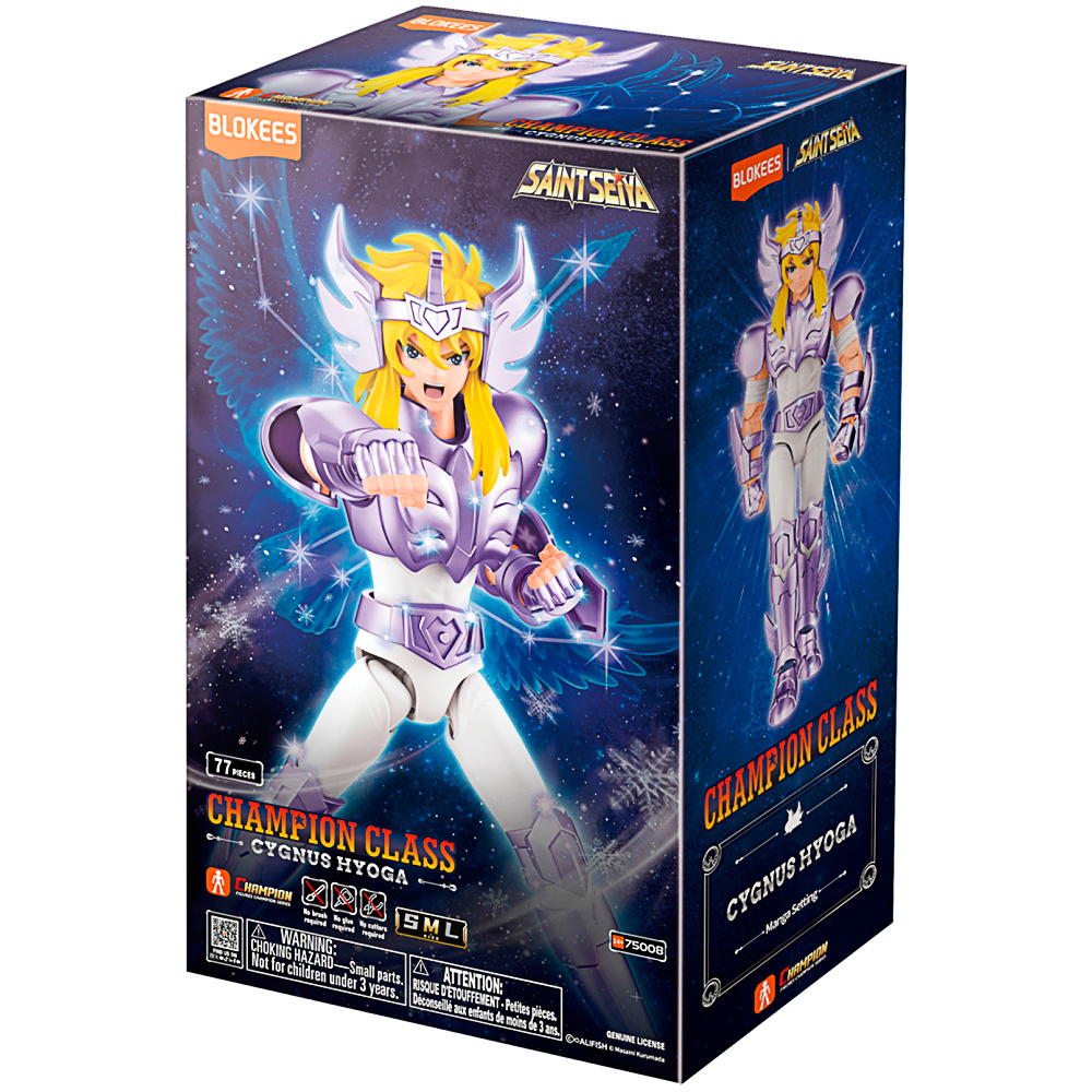 Klemmbaustein-Set, Anime-Figur, Bausatz mit 77 Teilen, Rüstungsfigur, Cygnus Hyoga