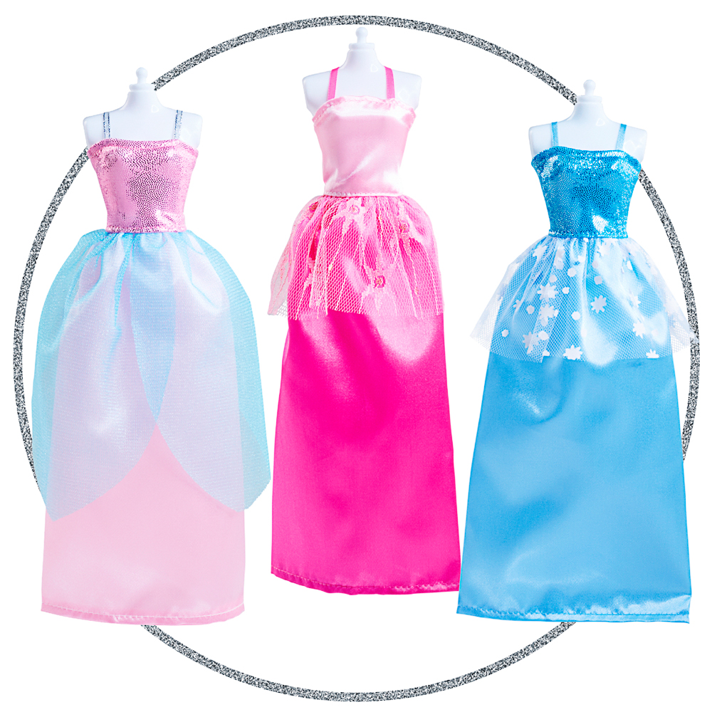 Tanzkleid, Maedchenkostuem, Seidenoptik, Gown, Glitzer