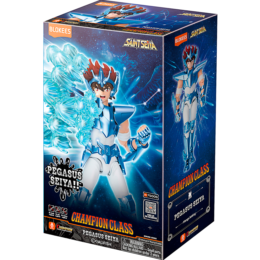 Actionfigur, Pegasus Seiya, Saint Seiya, blau-weiße Rüstung, Sammlerfigur