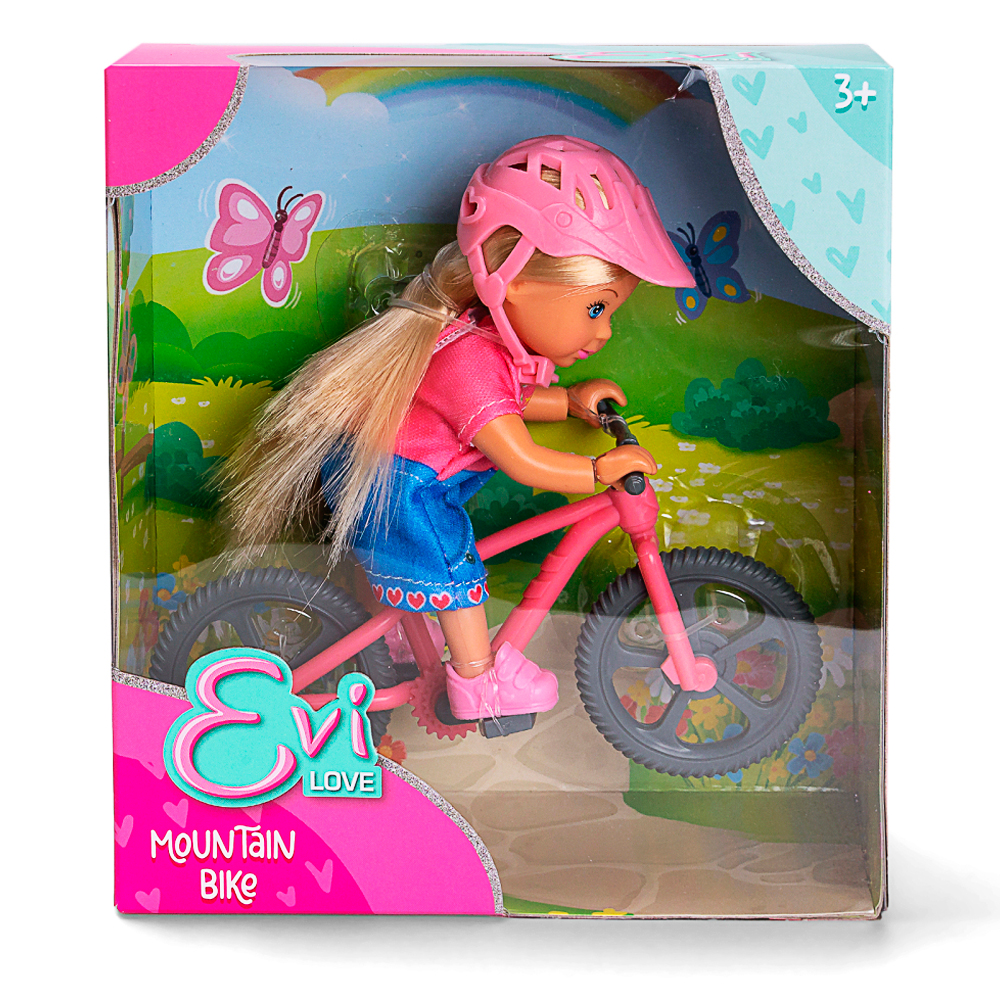 Puppe, Fahrrad, Helm, Rosa, Spielset