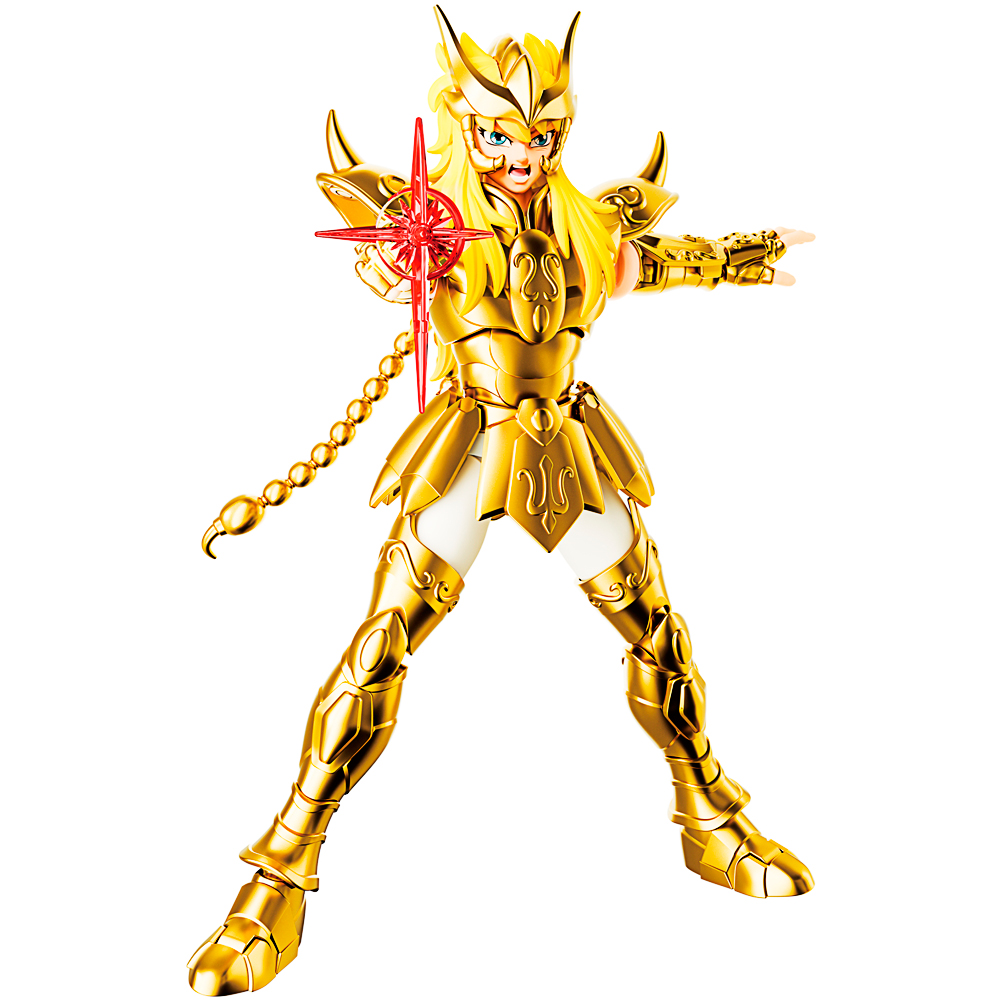 Actionfigur, Goldene Rüstung, Kunststofffigur, Gelenkfigur, Zubehörwaffe