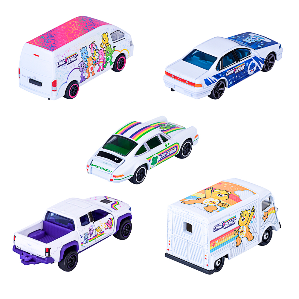 Spielzeugauto, Care Bears, Rennwagen blau, Van mit Muster, Kleinwagen
