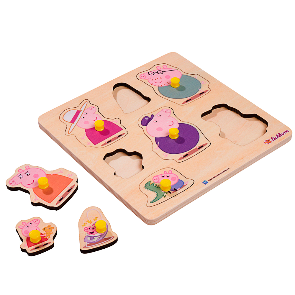 Puzzlespiel, Holzpuzzle, Peppa Pig, Sortierspiel, Baustein