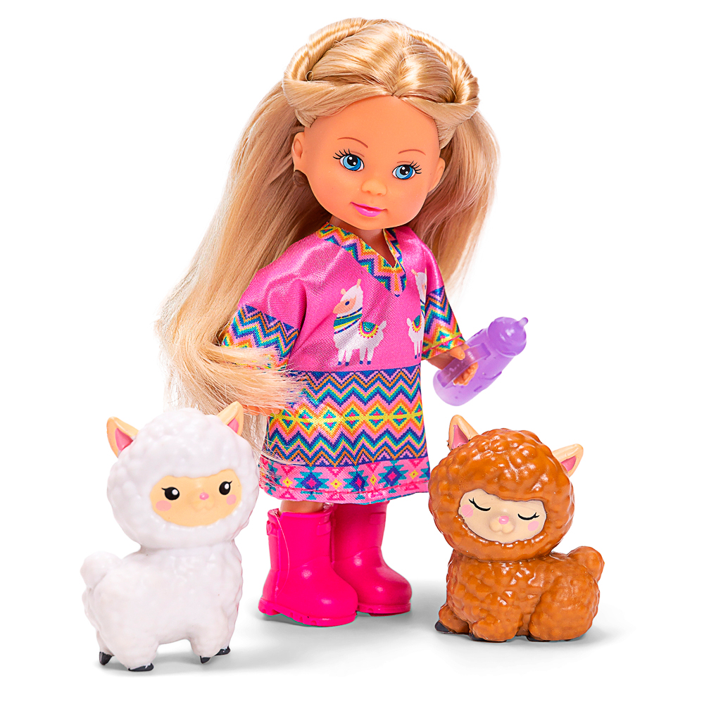 Puppe, Kleid-Puppe, Spielzeugfigur, Kinderpuppe, Giraffen-Muster