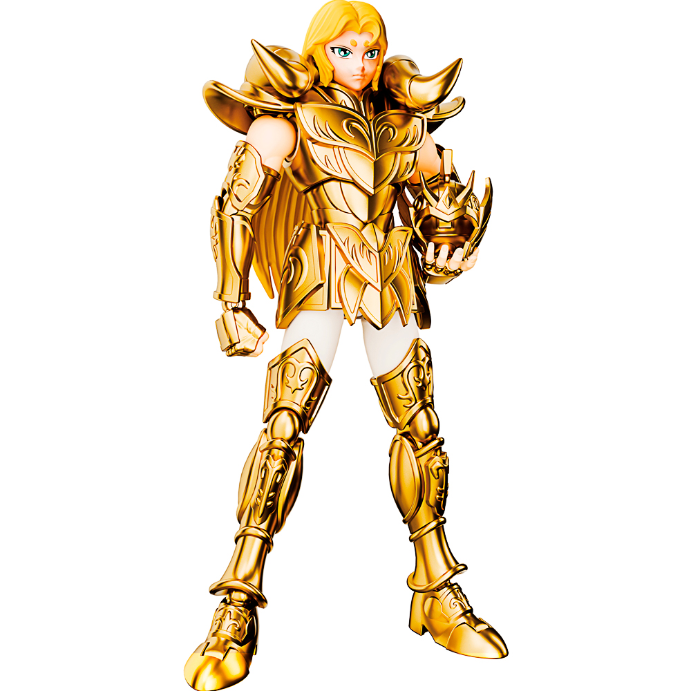 Sammelfigur, goldene Rüstung, Anime-Figur, bewegliche Figur, Fantasy-Krieger