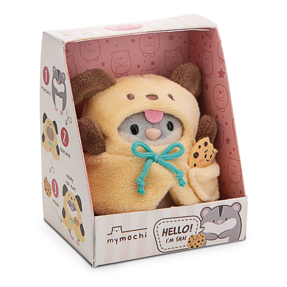 Nici, Mymochi, Hamster Shai mit Keks u. Hundekostüm in Geschenkbox, ca 8 cm Nici, Mymochi, Hamster Shai mit Keks u. Hundekostüm in Geschenkbox, ca 8 cm