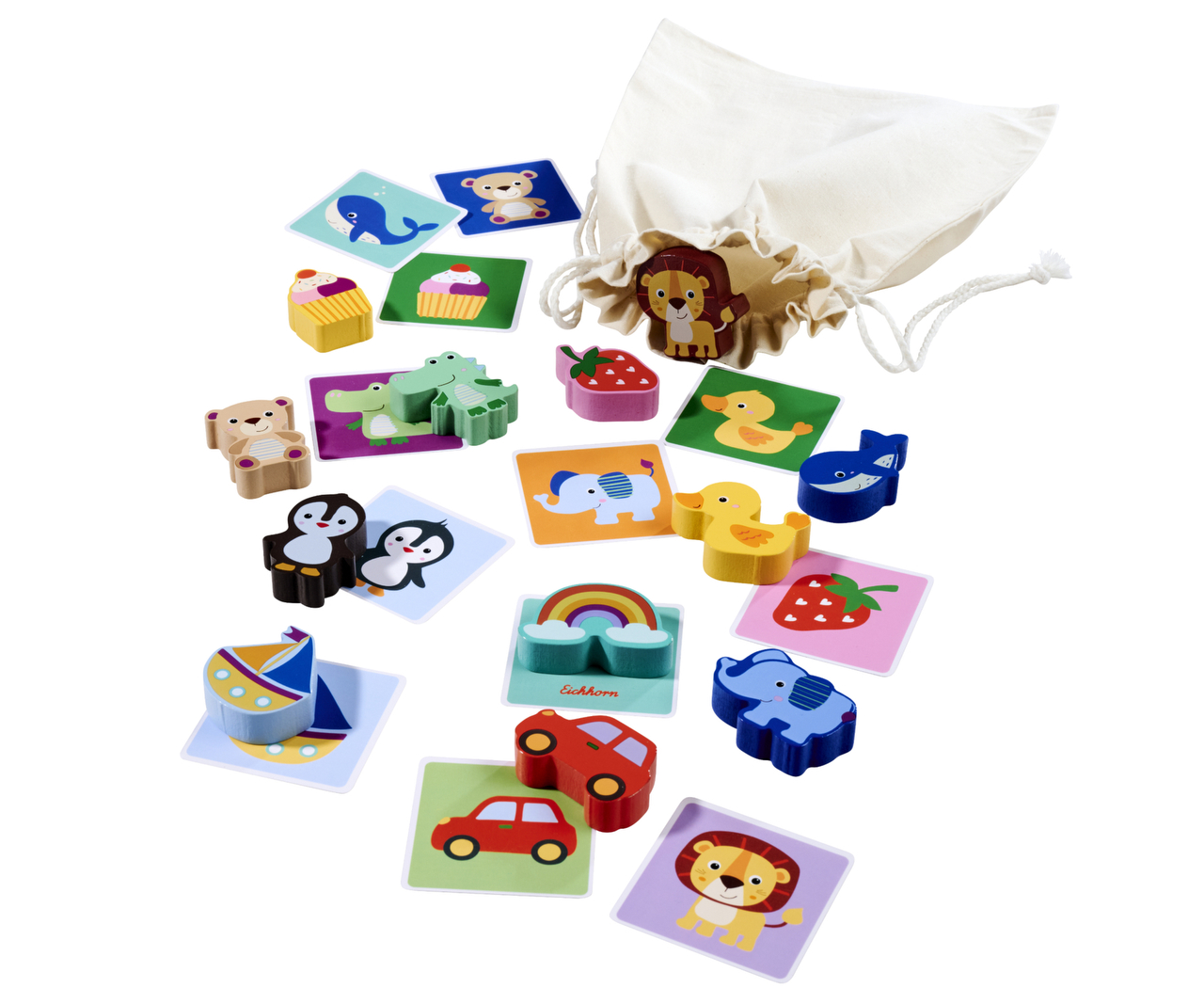 Holzspielzeug, Puzzle, Tierformen, Kinderspiel, Karten