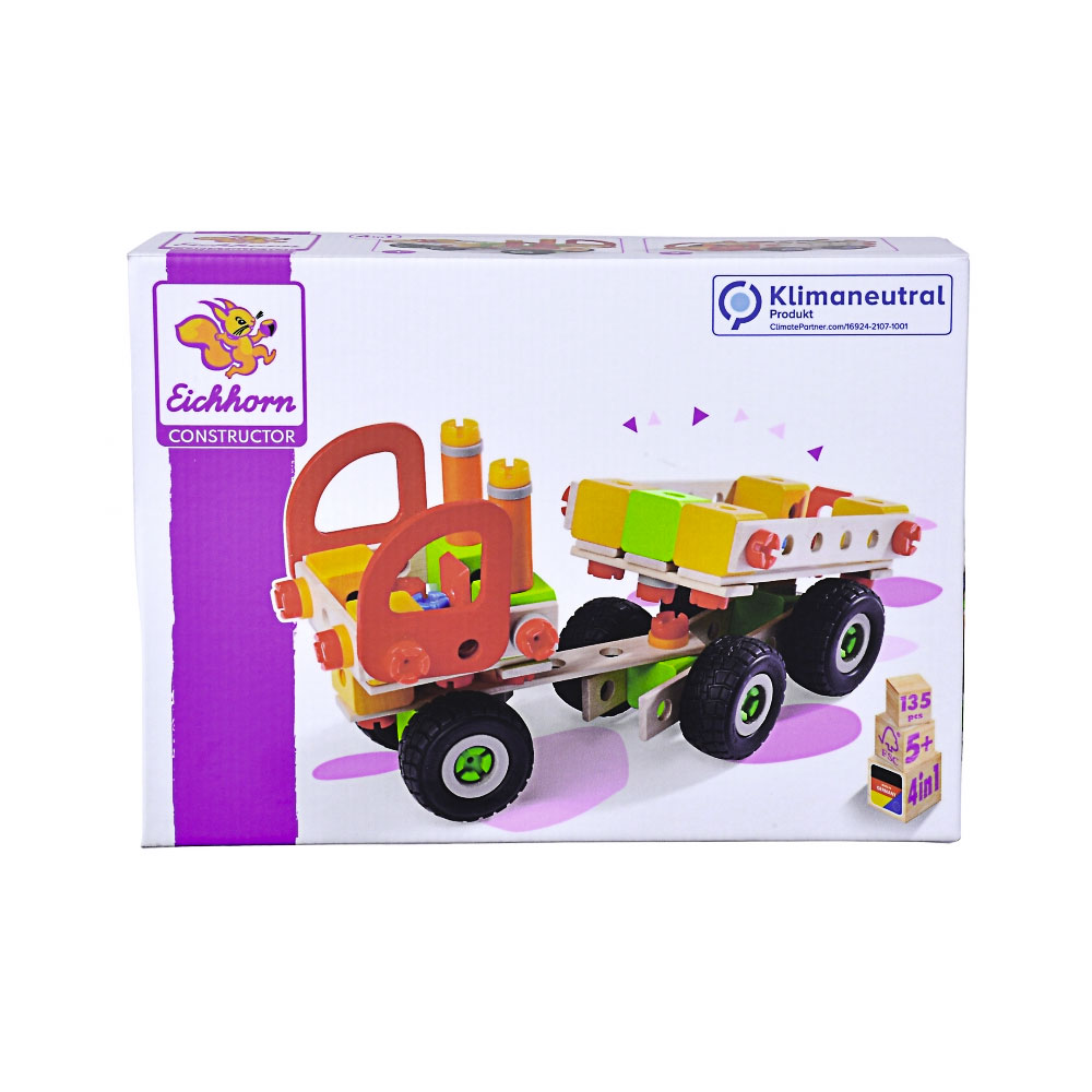 Eichhorn Constructor Motorroller – 65-teiliges Holzspielzeug – 4 Modelle Baubar – FSC-Buche – Ab 3 Jahre Eichhorn Constructor Motorroller – 65-teiliges Holzspielzeug – 4 Modelle Baubar – FSC-Buche – Ab 3 Jahre