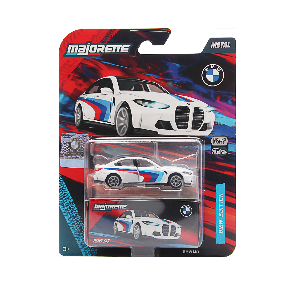 Modelauto, Metall, BMW M3, Weiß, Rennwagen