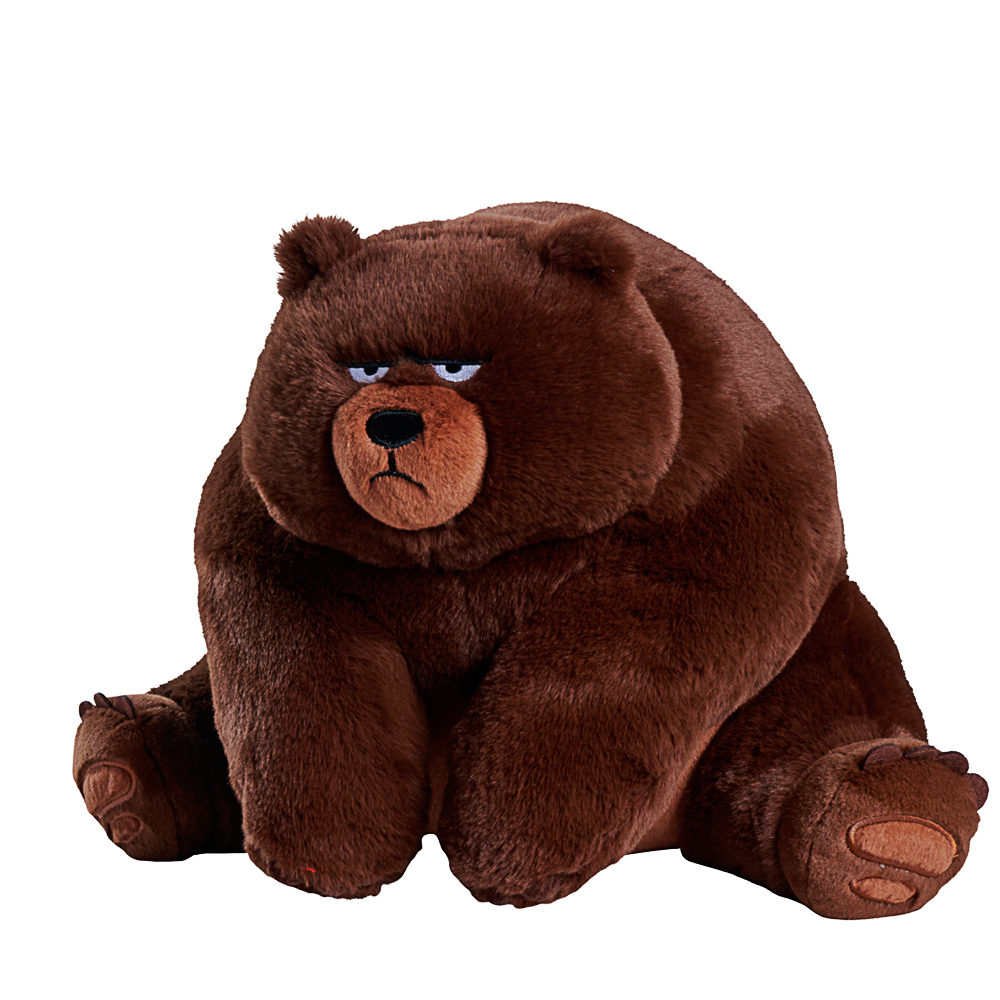 Plüschbär, brauner Bär, Stofftier, weiches Spielzeug, sitztier