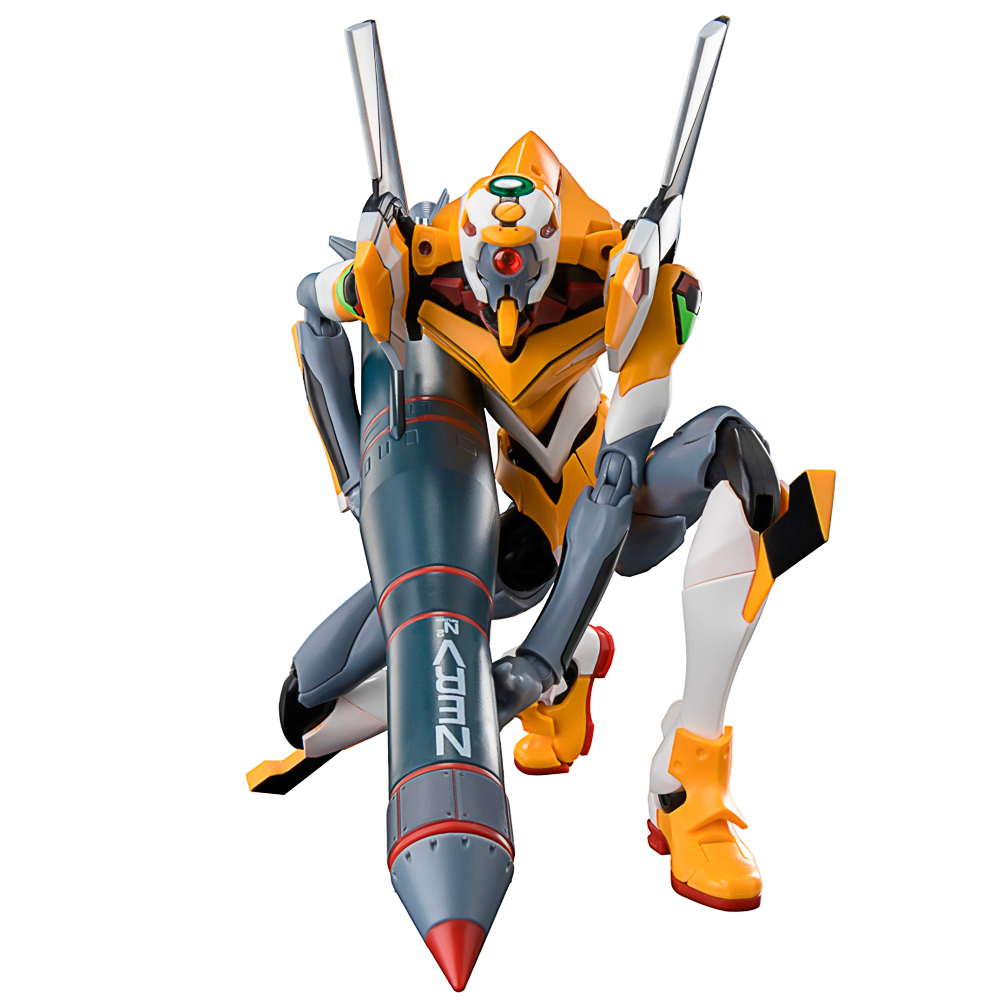 Actionfigur, Roboterfigur, orange-weiß, Kunststoff, mit Lanze