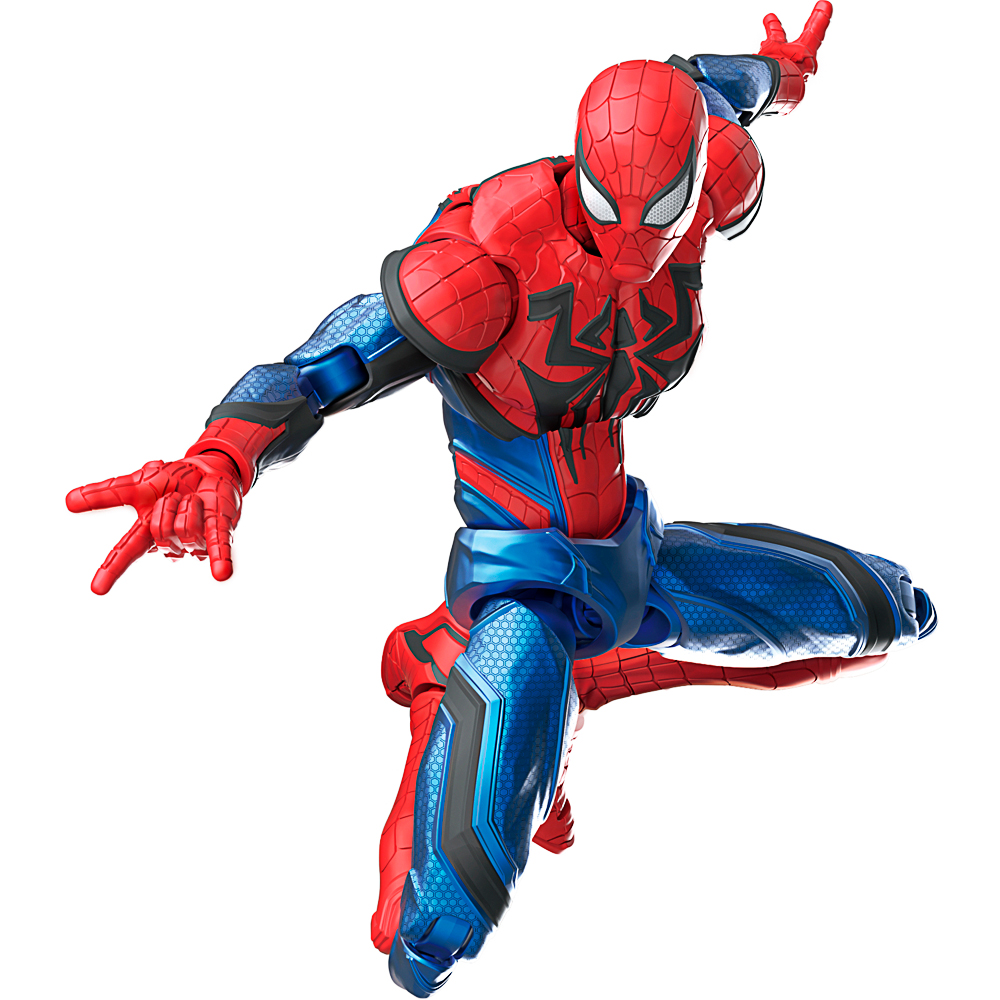 Spider-Man, Actionfigur, Superheld, Roter Anzug, Blaue Akzente