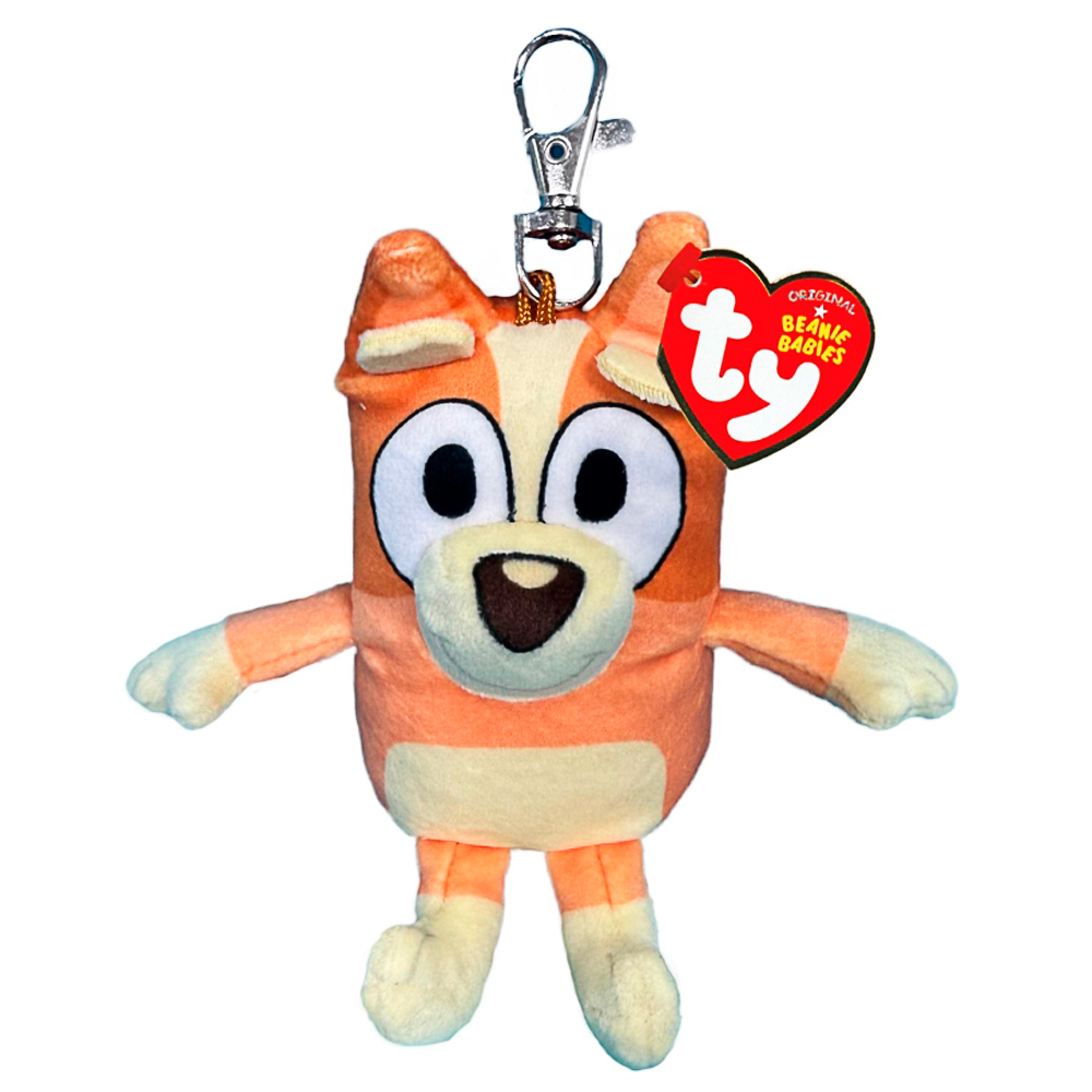 Ty Beanie Babies, Bluey, Bingo, Schlüsselanhänger, ca 8 cm