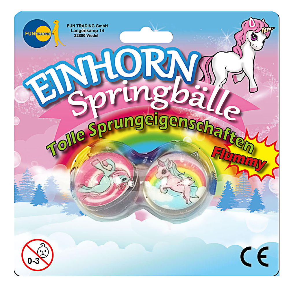 Einhorn Springbälle 2er Set