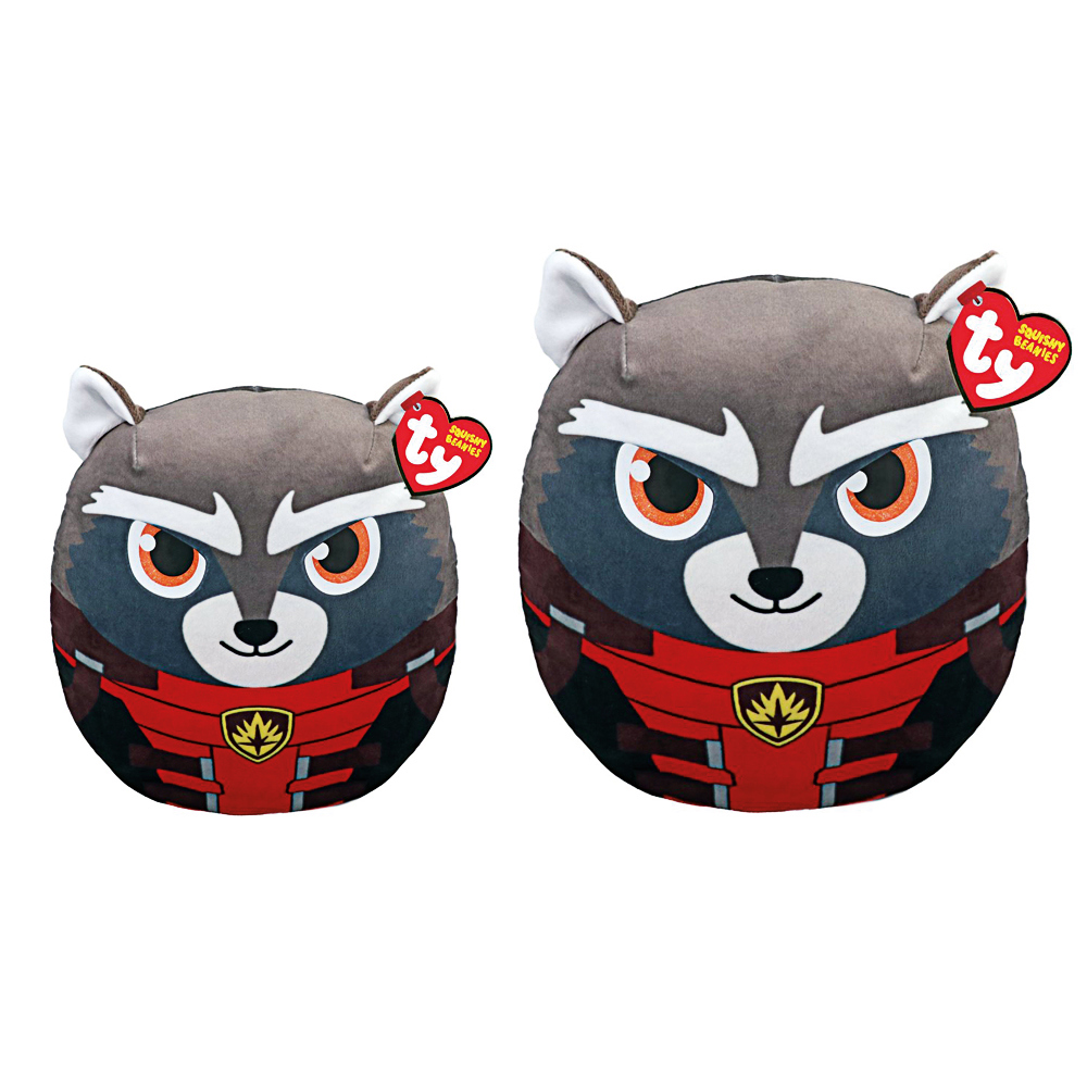Ty Squishy Beanies, Rocket, Marvel, unterschiedliche Größe