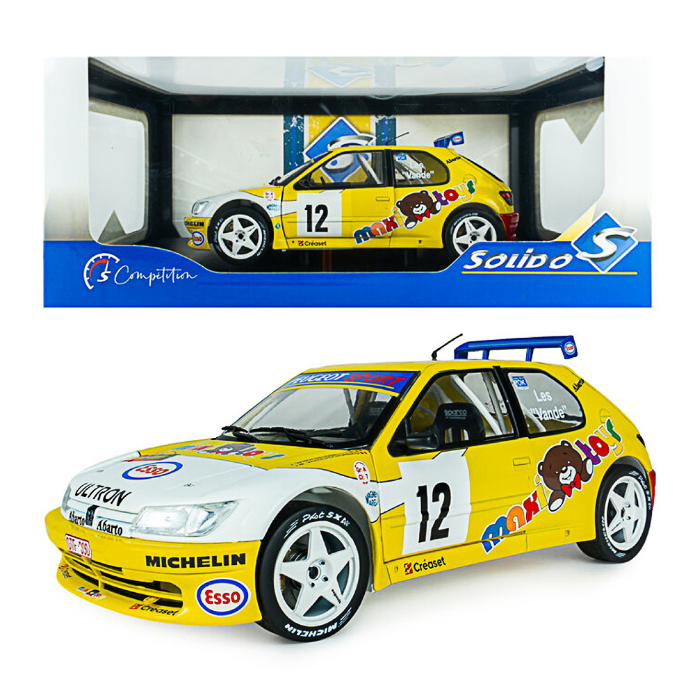 Rennwagen, Gelb, Rallye-Design, 1:18 Maßstab, Sammelmodell