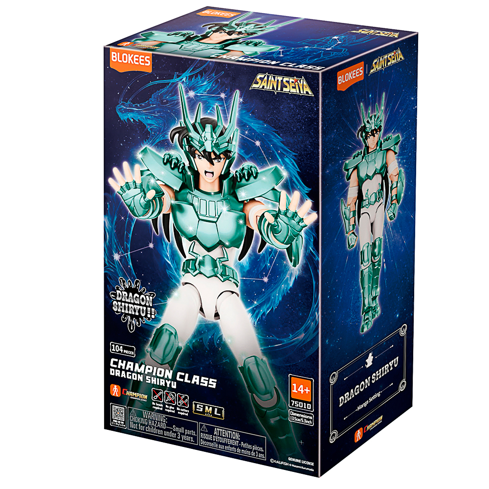 Klemmbaustein-Figur, Saint Seiya, Shiryu-Figur, grüne Rüstung, 104 Teile
