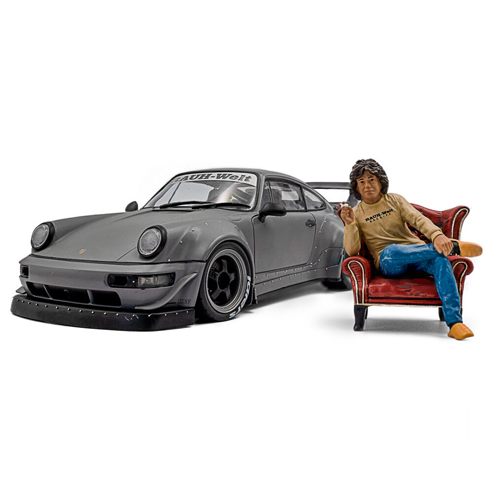 Solido, Porsche RWB Bodykit Nardo grau mit Figur, 1:18