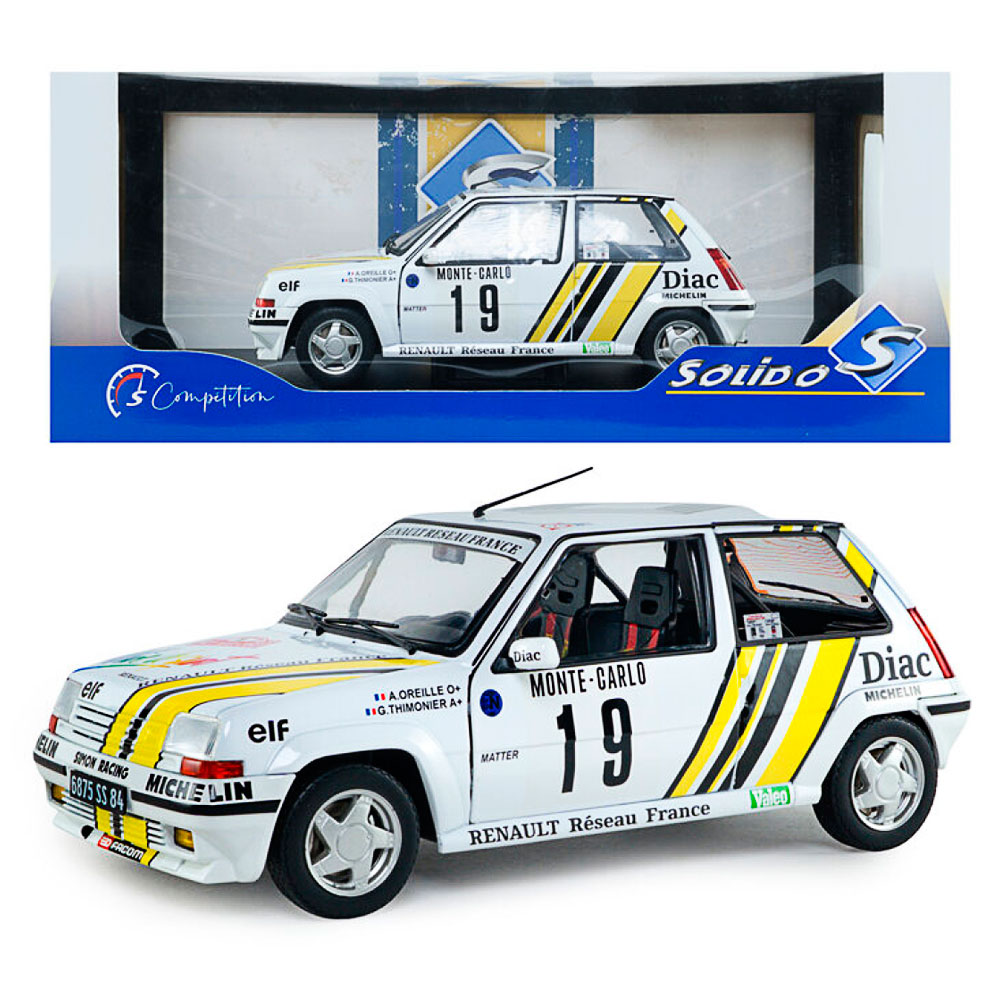 Solido, Renault 5 GT Turbo #19 weiss,  1:18