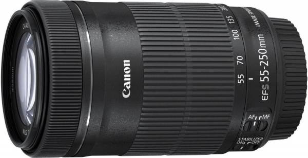 Canon Tele-Zoomobjektiv EF-S 55-250mm 1:4-5,6 IS STM (58mm Filtergewinde) schwarz *Umverpackung defe