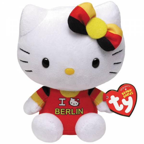 Ty Beanie Babies, "Hello Kitty" mit Berlin-Shirt, ca 15cm