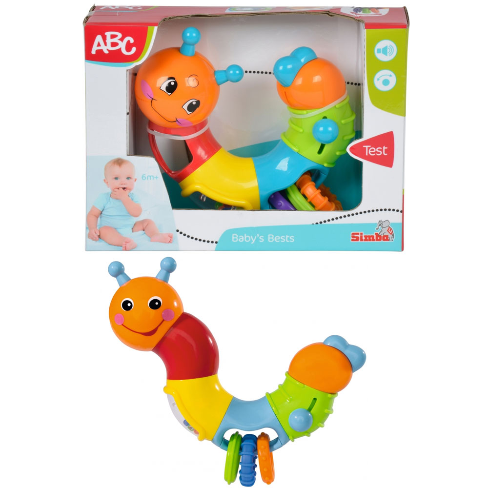 Simba ABC Raupe mit Multidrehfunktion Babyspielzeug Motorik Baby Spielzeug NEU 