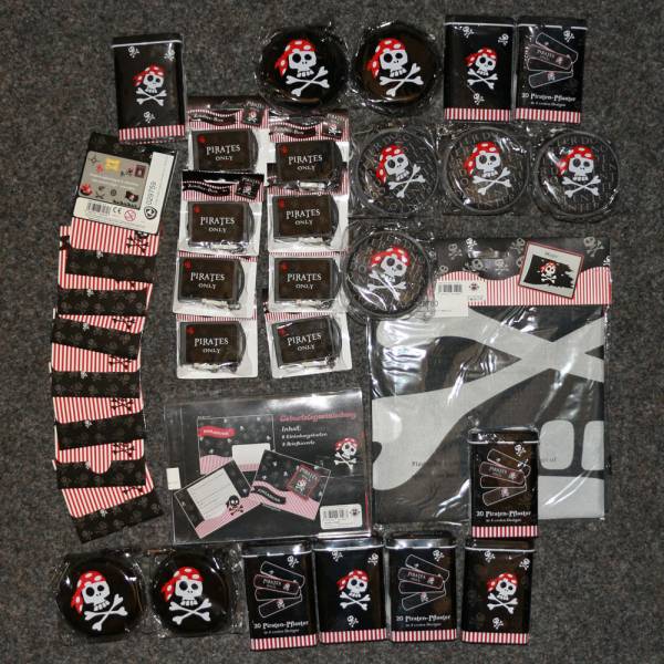 34-teiliges Geburtstags-Party-Paket "Pirates Only"